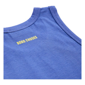 Bobo Choses - Have Fun Face Modal und Bio-Baumwoll-Tanktop | Royalblau