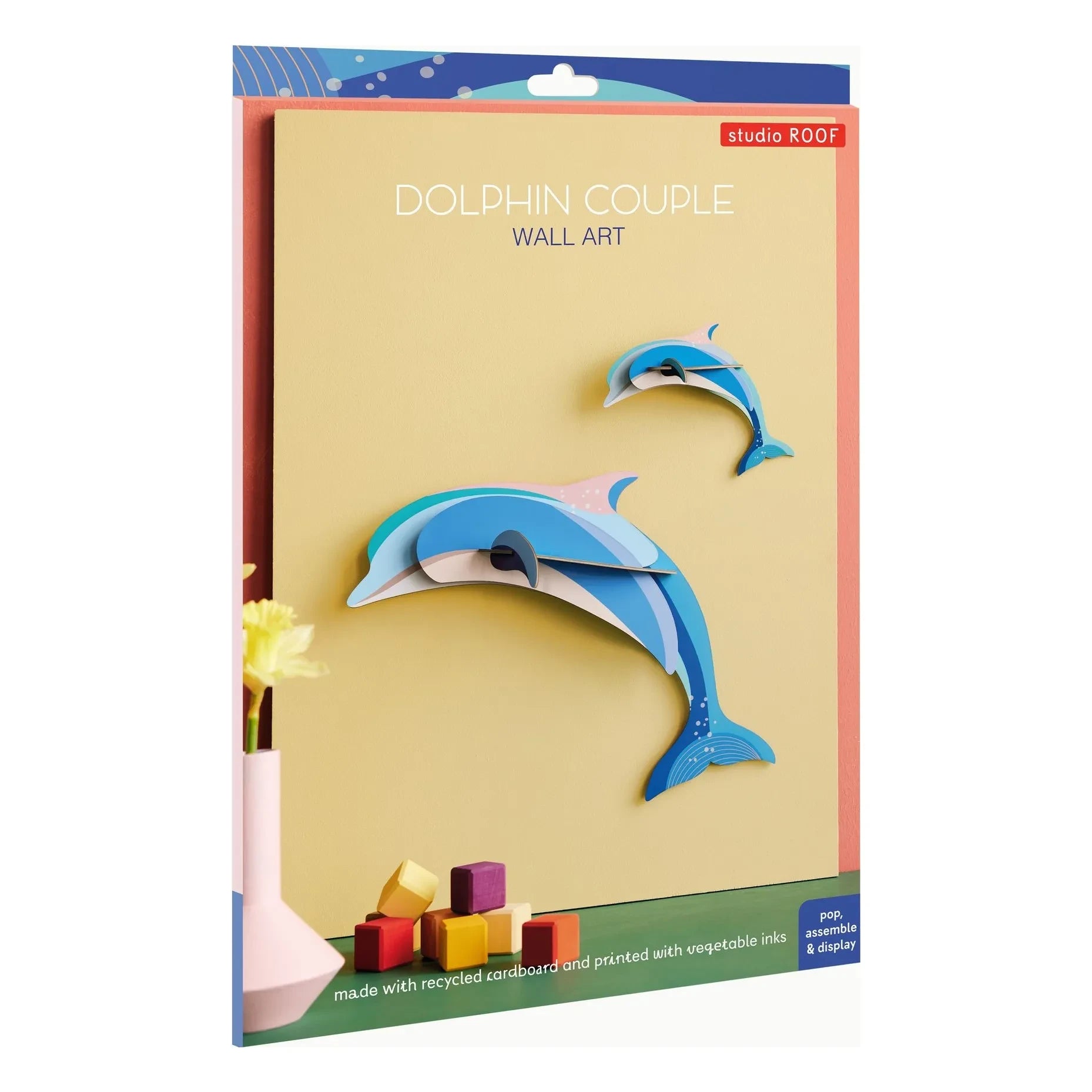 Studio Roof - Wanddekoration Delphin - 2er Set | Hellblau