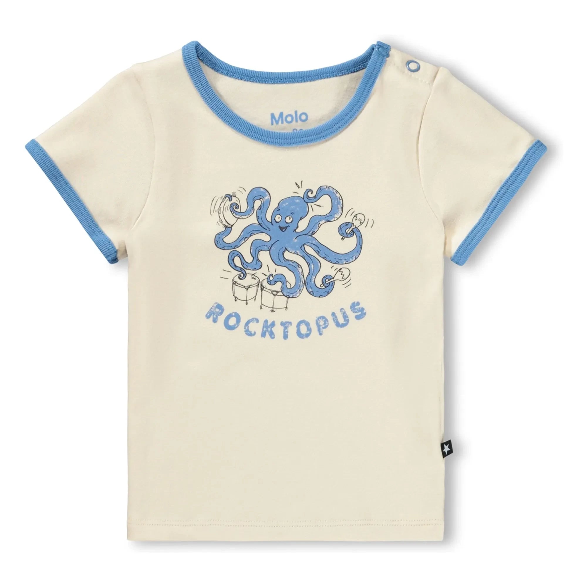 Molo - Easy Rocktopus T-Shirt Bio-Baumwolle | Ecru