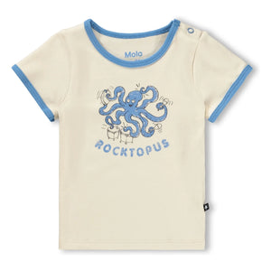 Molo - Easy Rocktopus T-Shirt Bio-Baumwolle | Ecru