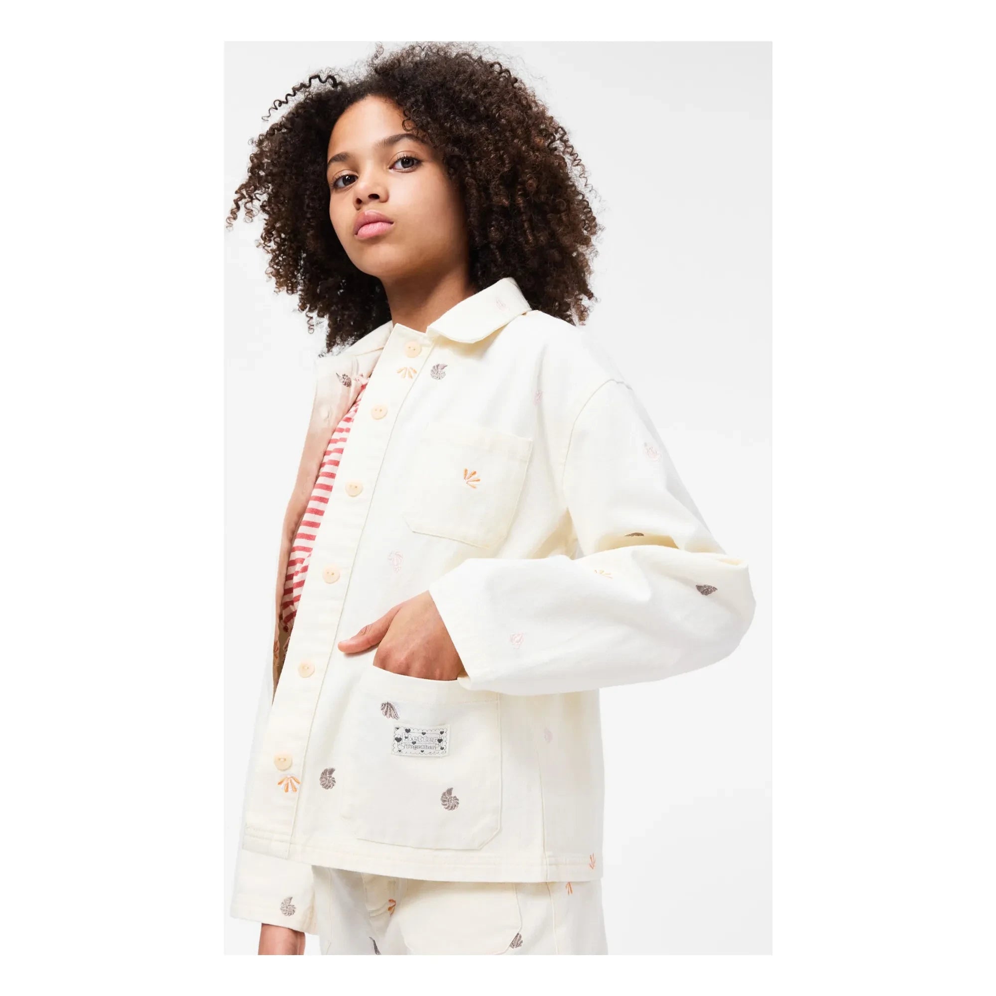 Molo - Hellen Coquillages Bio-Baumwolljacke | Ecru