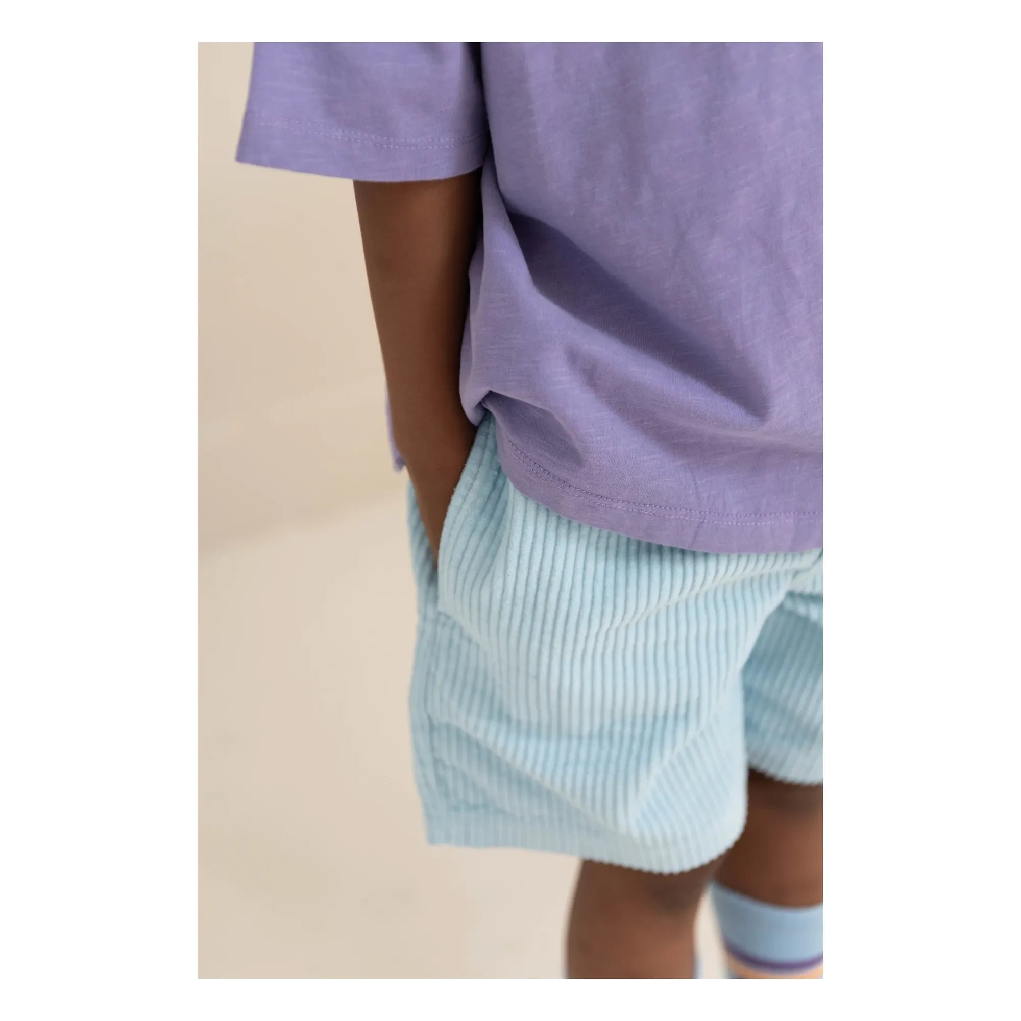 Jenest - Hug Samt Bio-Baumwollshorts | Hellblau