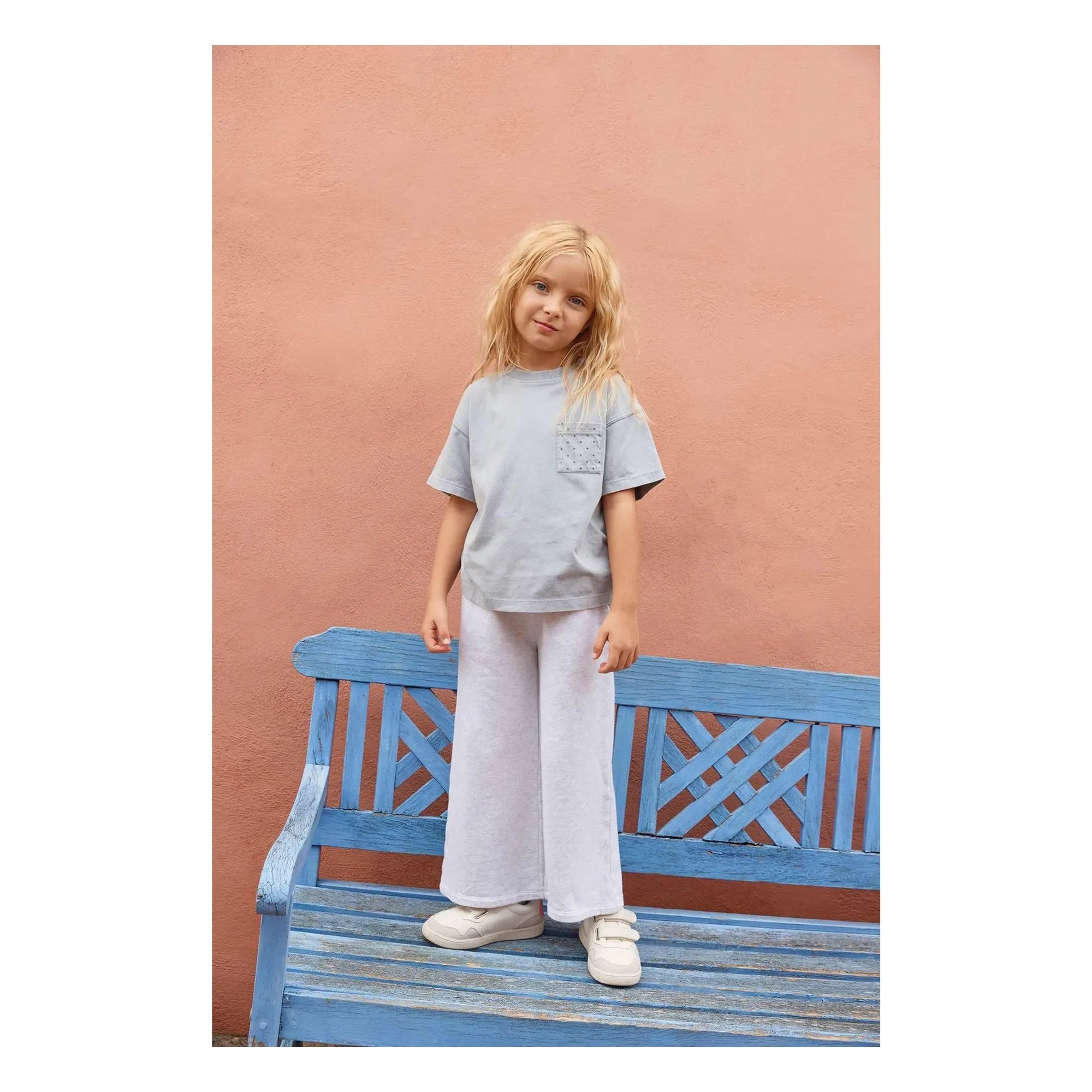 Bonton - Nixon Star Taschen-T-Shirt | Grau-Blau