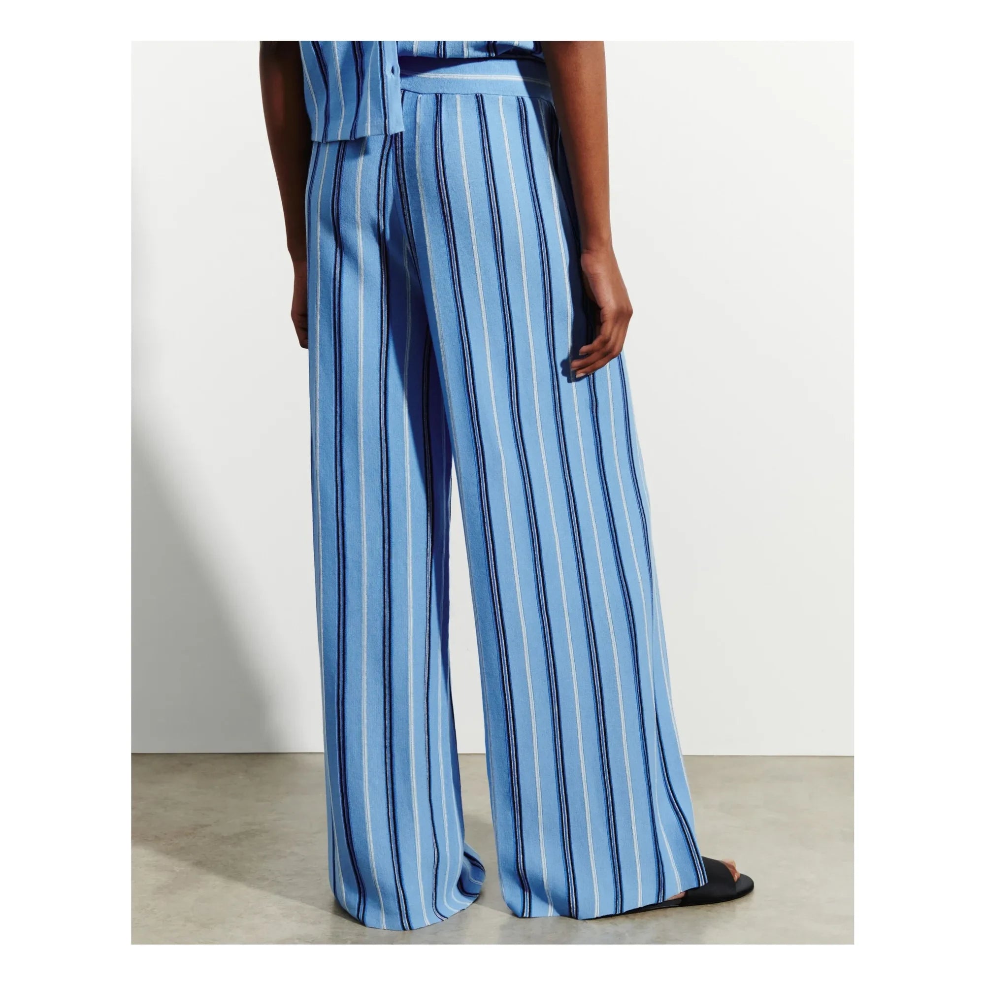 Bompard - Hose aus Leinen, Baumwolle und Seide mit Streifen | Blau