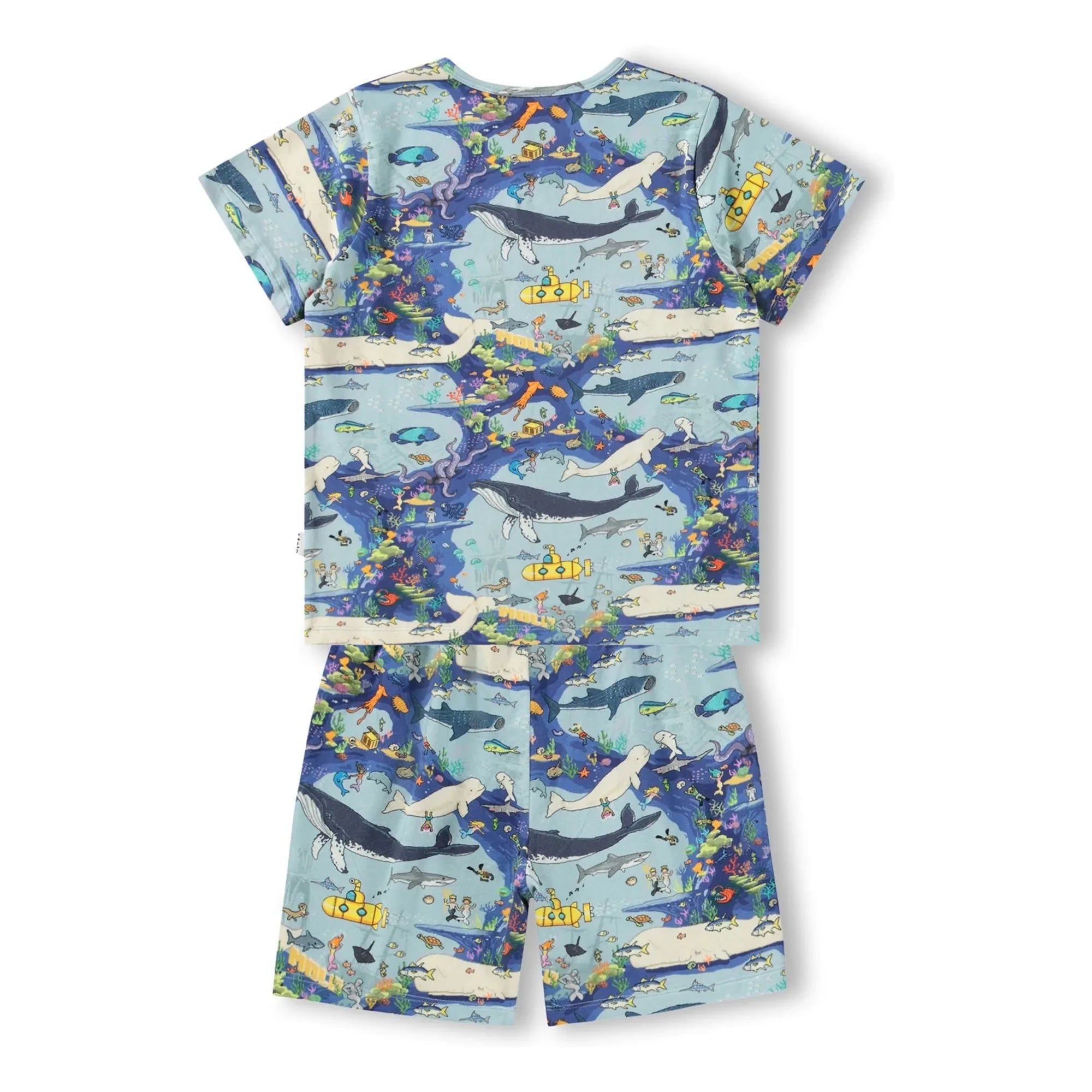 Molo - Bale Wal Organische Baumwoll-Pyjama-Shorts | Blau