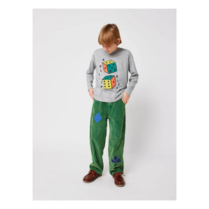 Bobo Choses - Roll The Dice Langarmshirt Bio-Baumwolle | Grau meliert