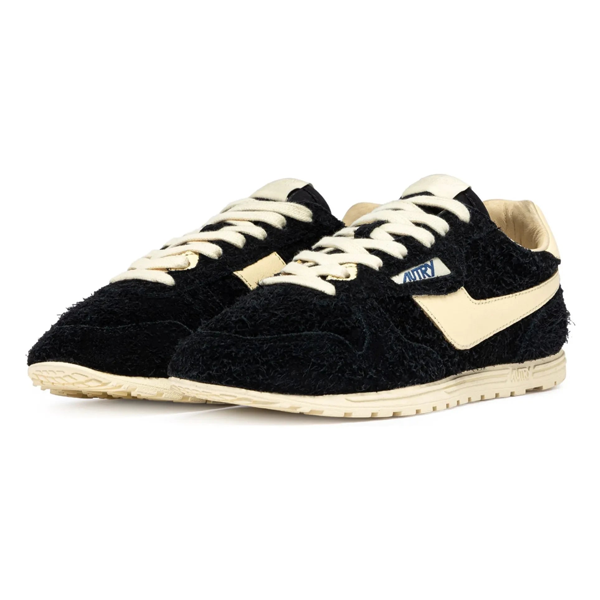 Autry – Windspin Low zweifarbige Sneaker aus Wildleder und Leder | Schwarz