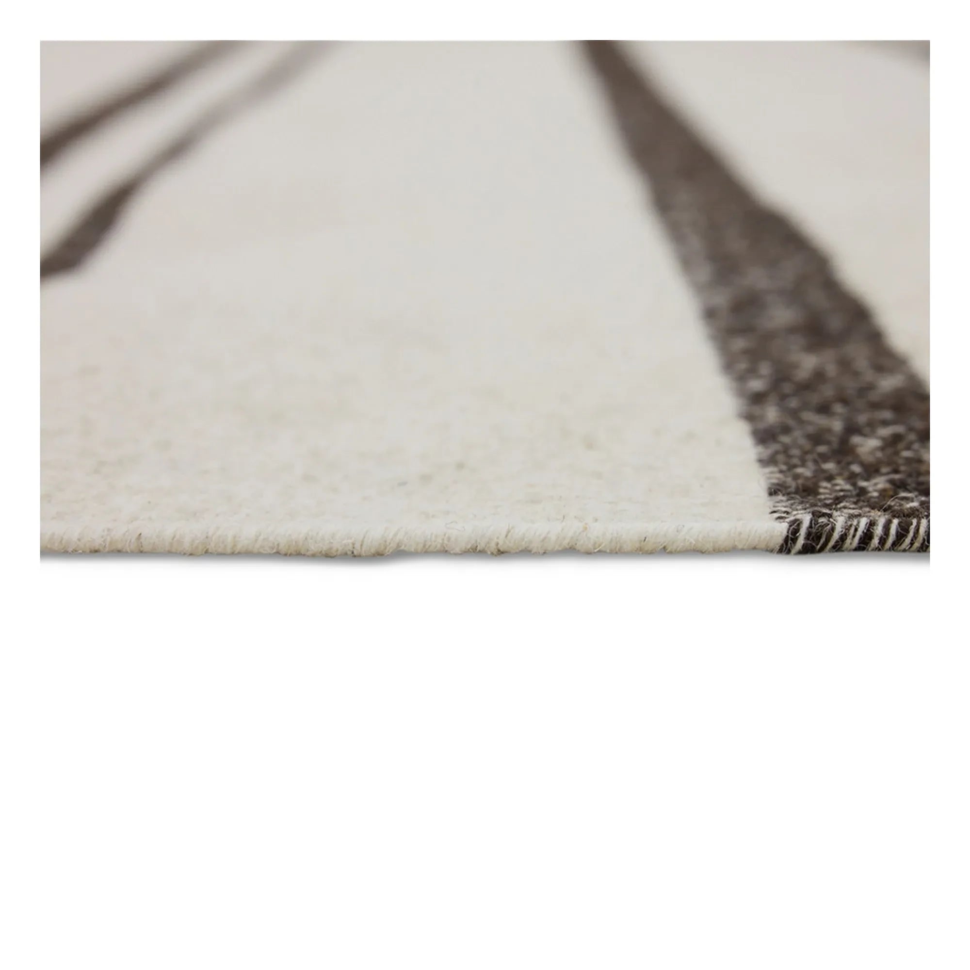 HKliving - Gestreifter Kelim Teppich | Creme