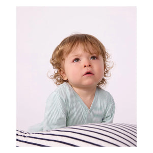 Petit Bateau - Pyjamas Dors Bien Çizgili Milleraies Organik Pamuk | Yeşil