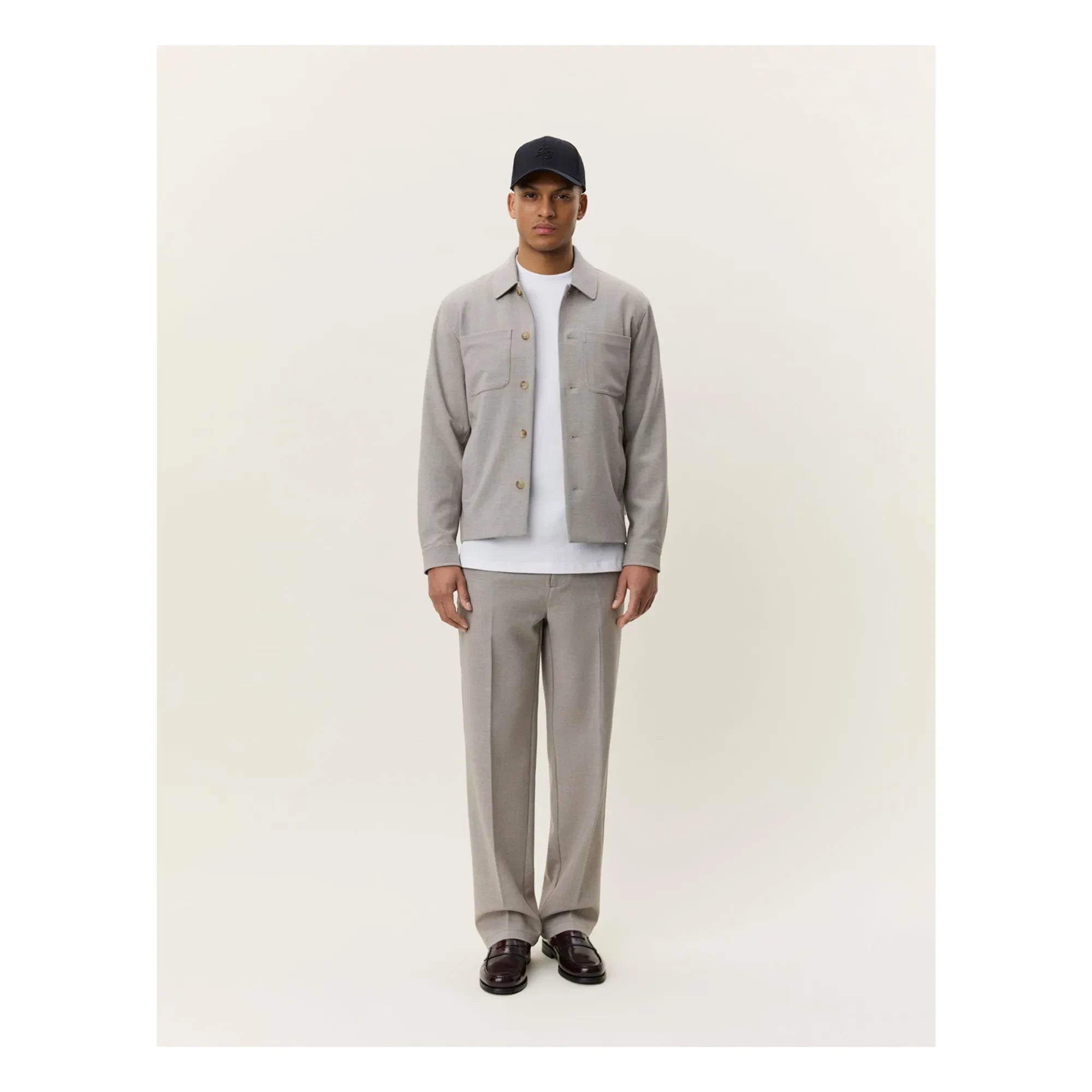 Les Deux - Veste Check Hybrid | Braun