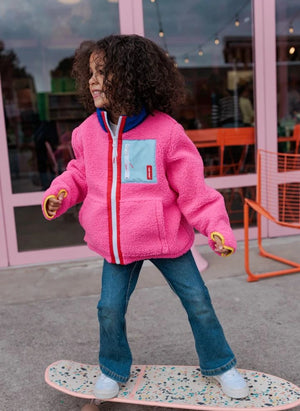 Hello Hossy - Fleecejacke mit Reißverschluss | Fuchsia