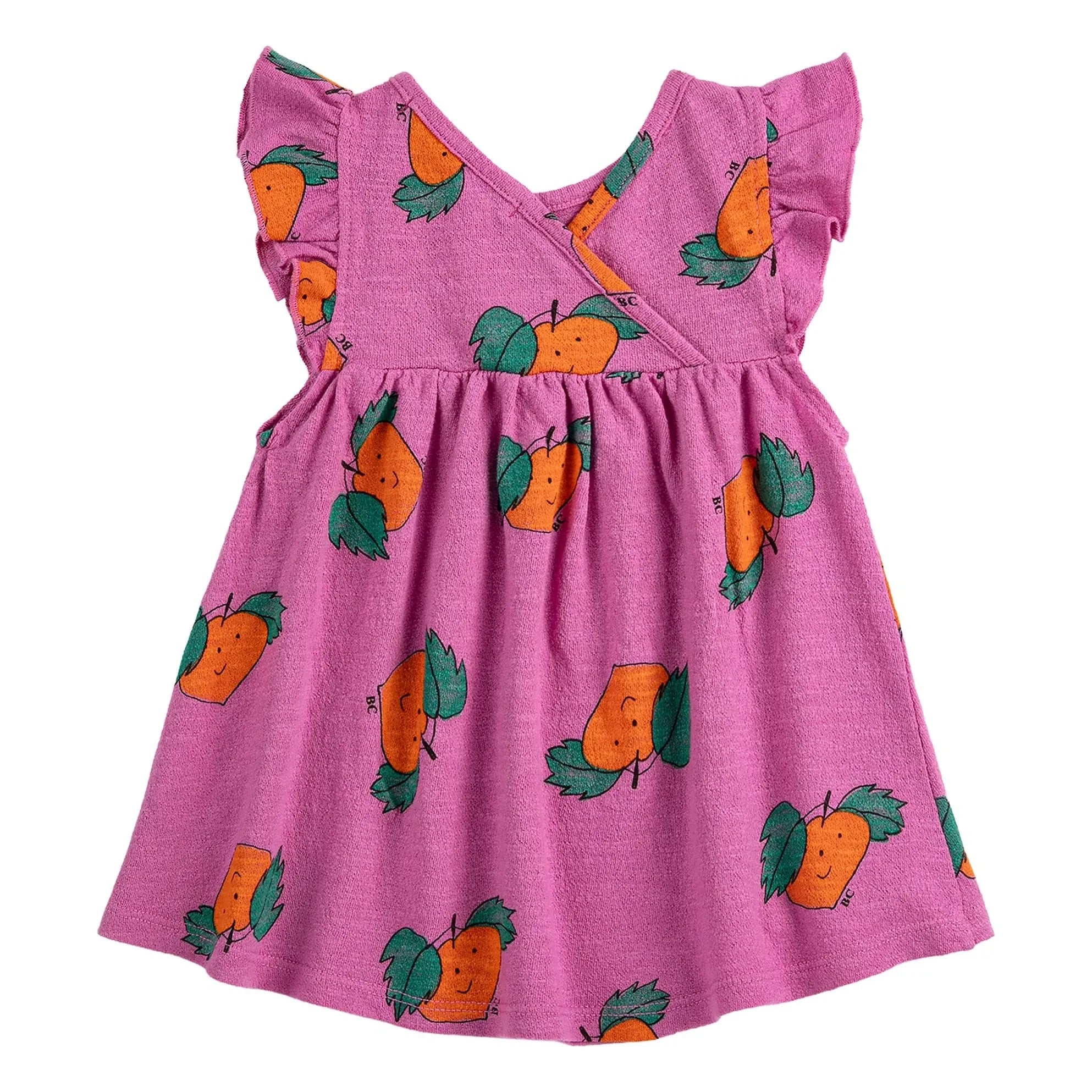 Bobo Choses - Orange Rüschenkleid Bio-Baumwolle Baby | Lila