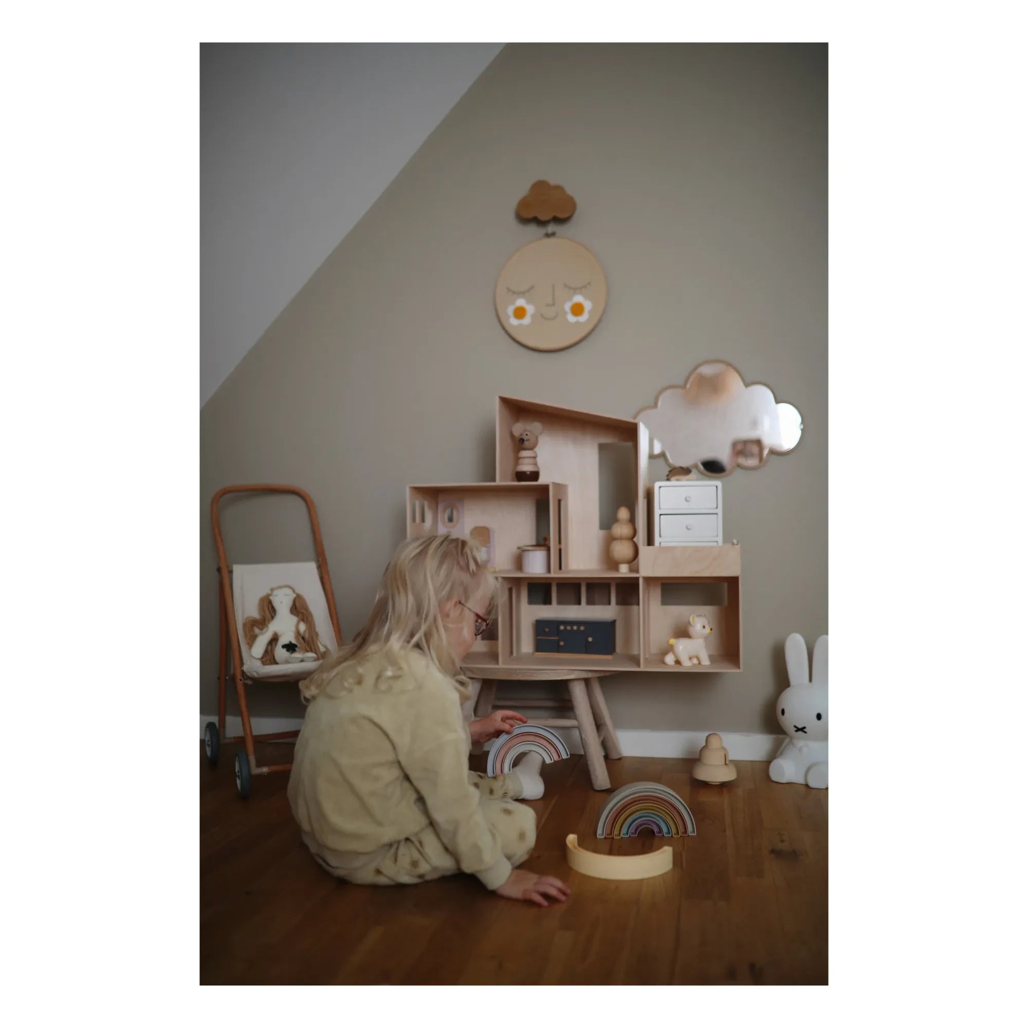 Mushie - Stapelbarer Regenbogen | Beige