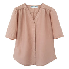 THEAVANT - Carine Poplin-Bluse aus Seide und Baumwolle | Beige