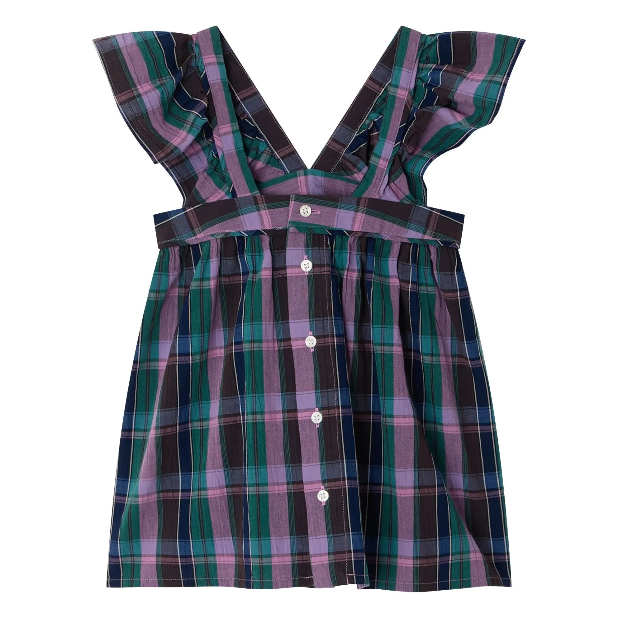 Bonpoint - Elea Carreaux Bio-Baumwollbluse | Lila