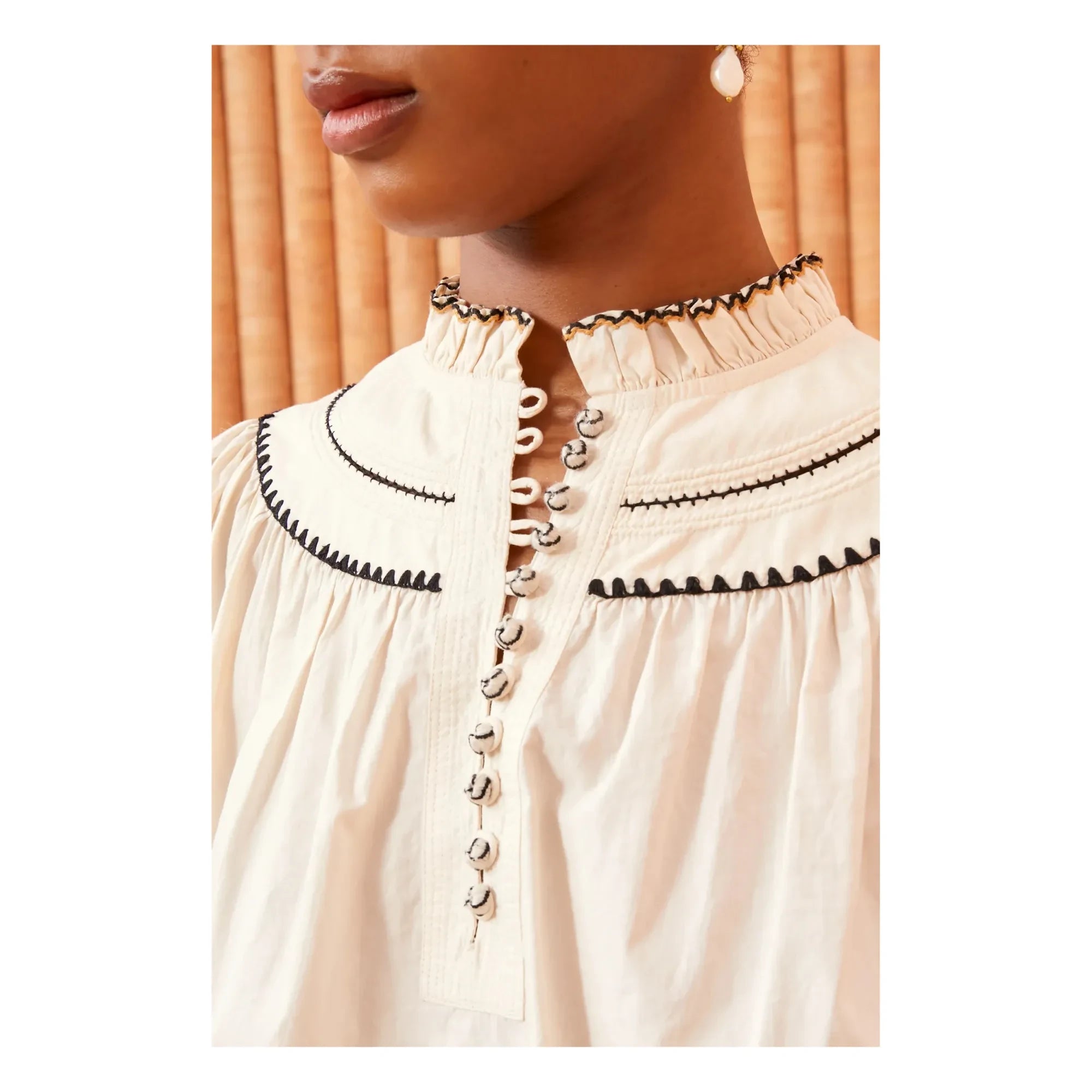 Ulla Johnson - Lennie Bluse aus Baumwollpopeline | Elfenbein