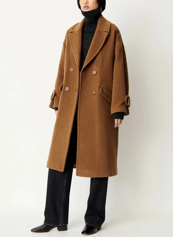 Sessùn - Mia Wolle Mantel | Camel