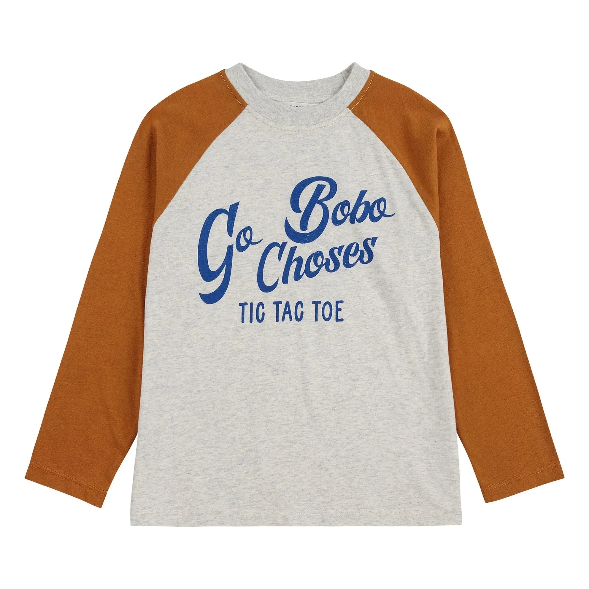 Bobo Choses – Farbblock-T-Shirt Bobo Choses Bio-Baumwolle | Melange-Grau