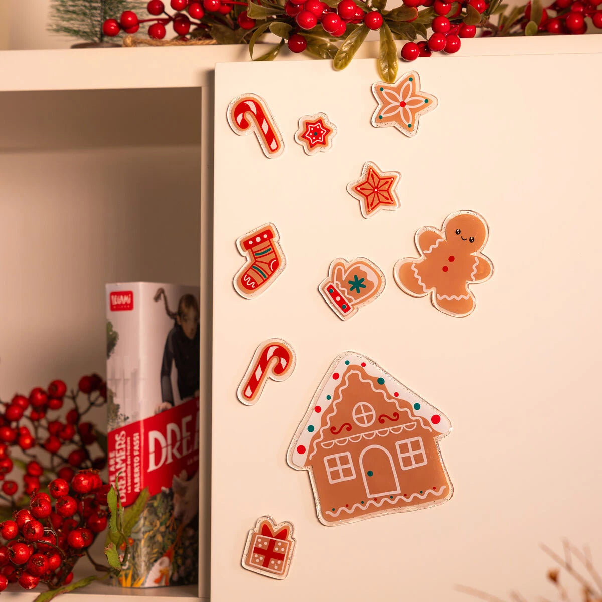 Legami - Set Gel Fensteraufkleber - Window-Glow - Klein - Santa Claus