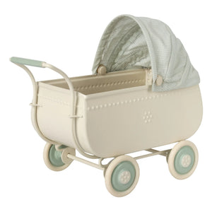 Maileg - Blauer Mini-Kinderwagen