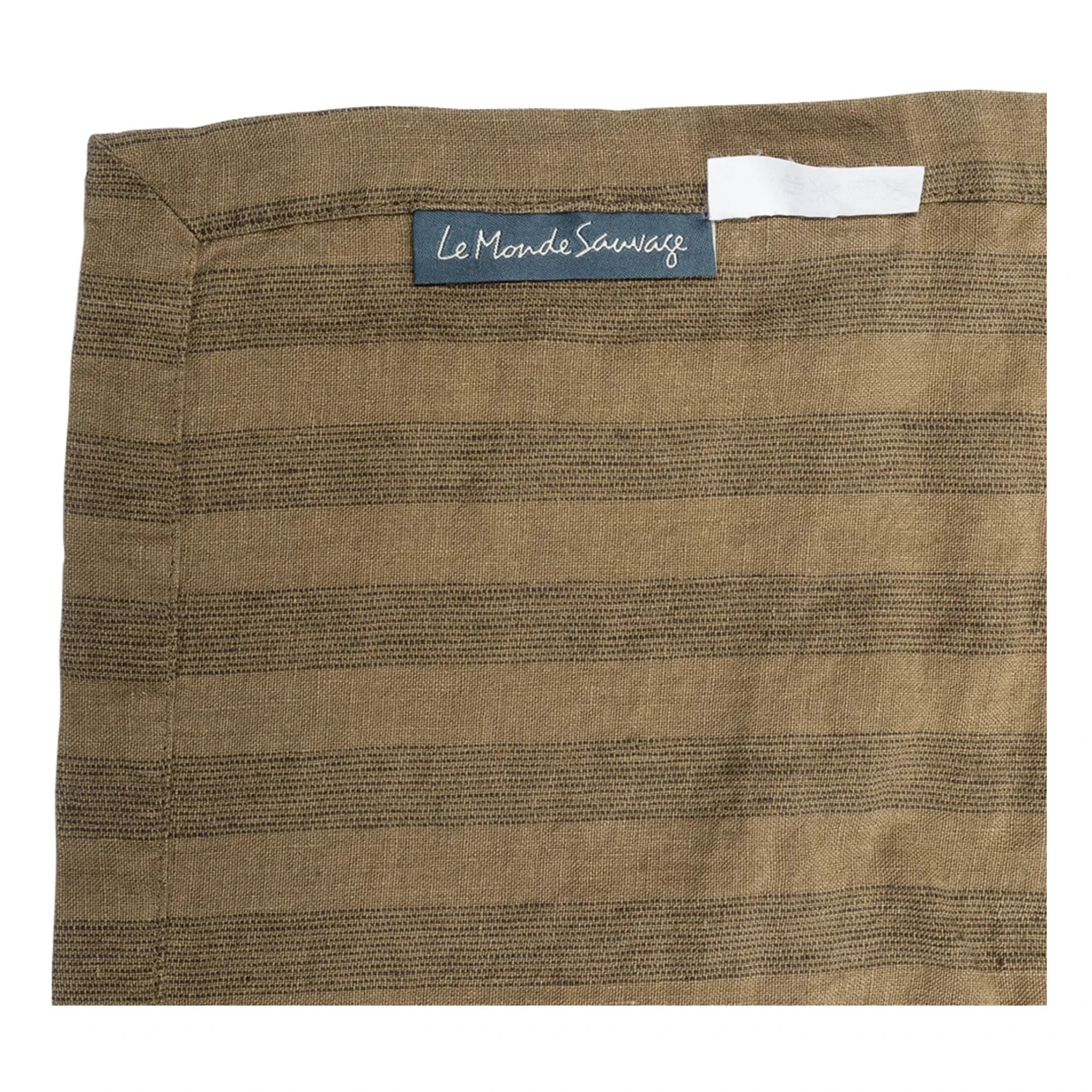 Le Monde Sauvage - Sandhills Bettbezug aus Leinen | Braun
