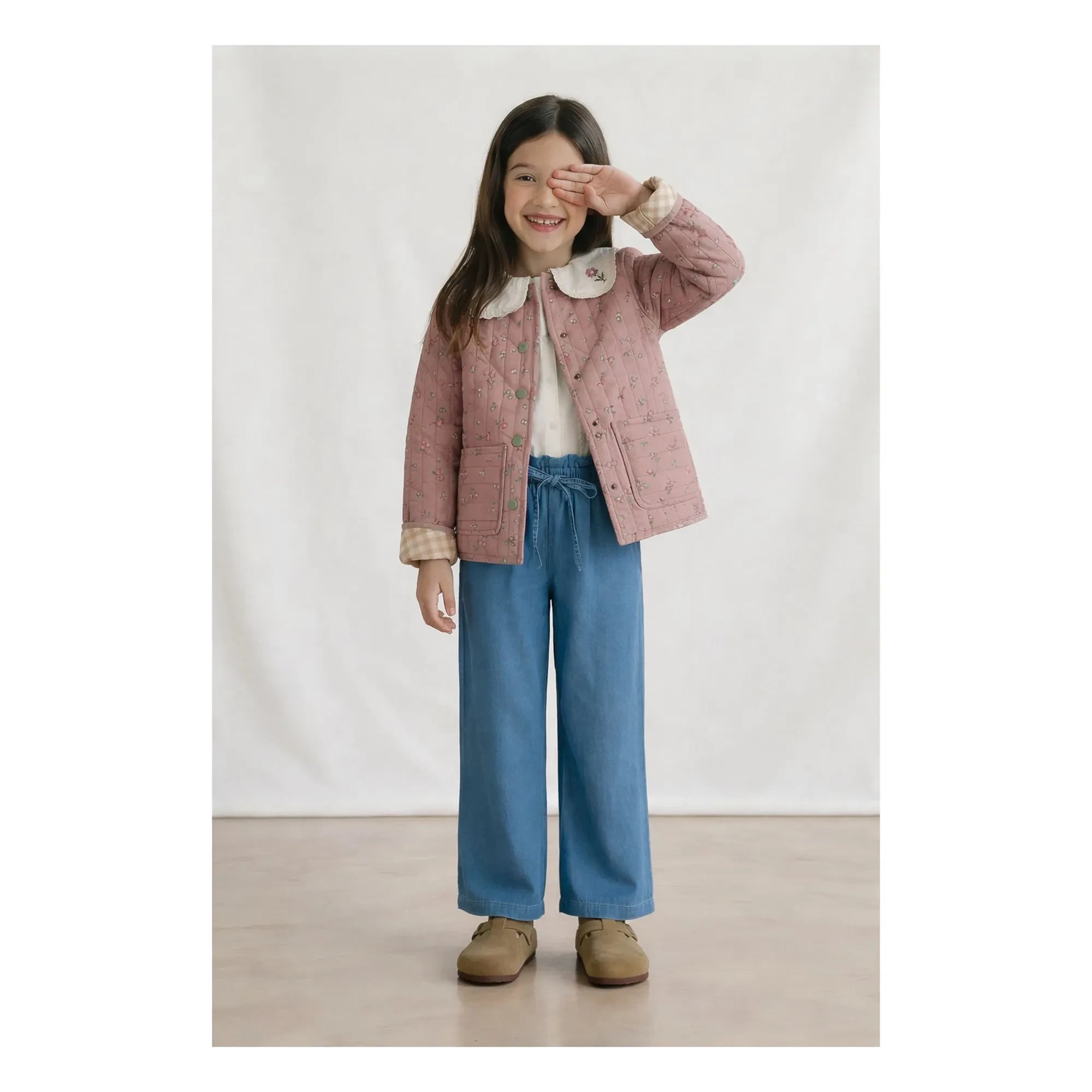 Lililotte - Valentina Fleurie Bio-Baumwolljacke | Dusty Pink