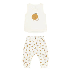 Rylee + Cru - Oberteil und Hose in Orange | Creme