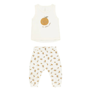 Rylee + Cru - Oberteil und Hose in Orange | Creme