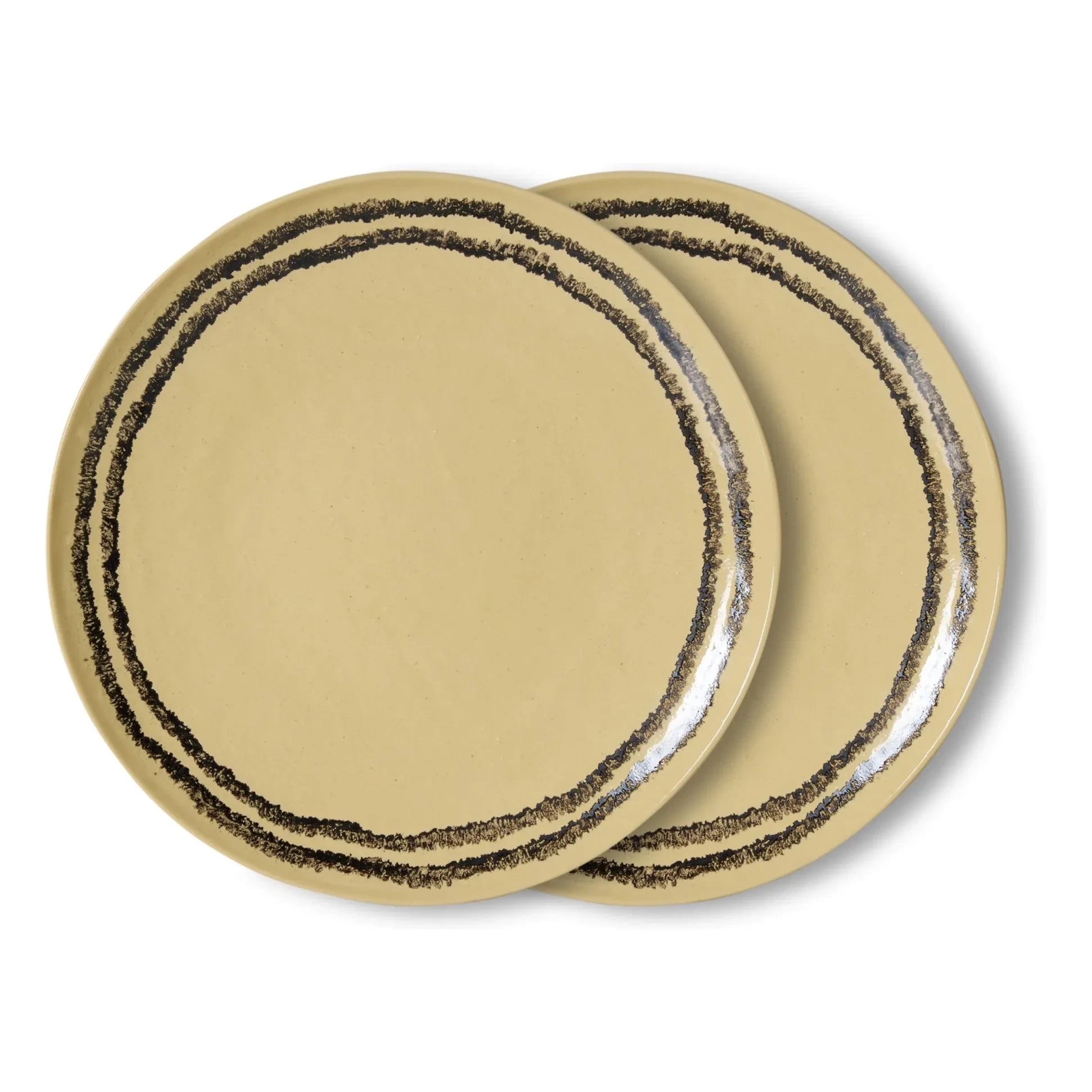 HKliving - Vanille Keramik Essteller - 2er Set | Vanille