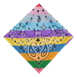 Call it by your name - Bandana Small Rainbow Silk | Blau