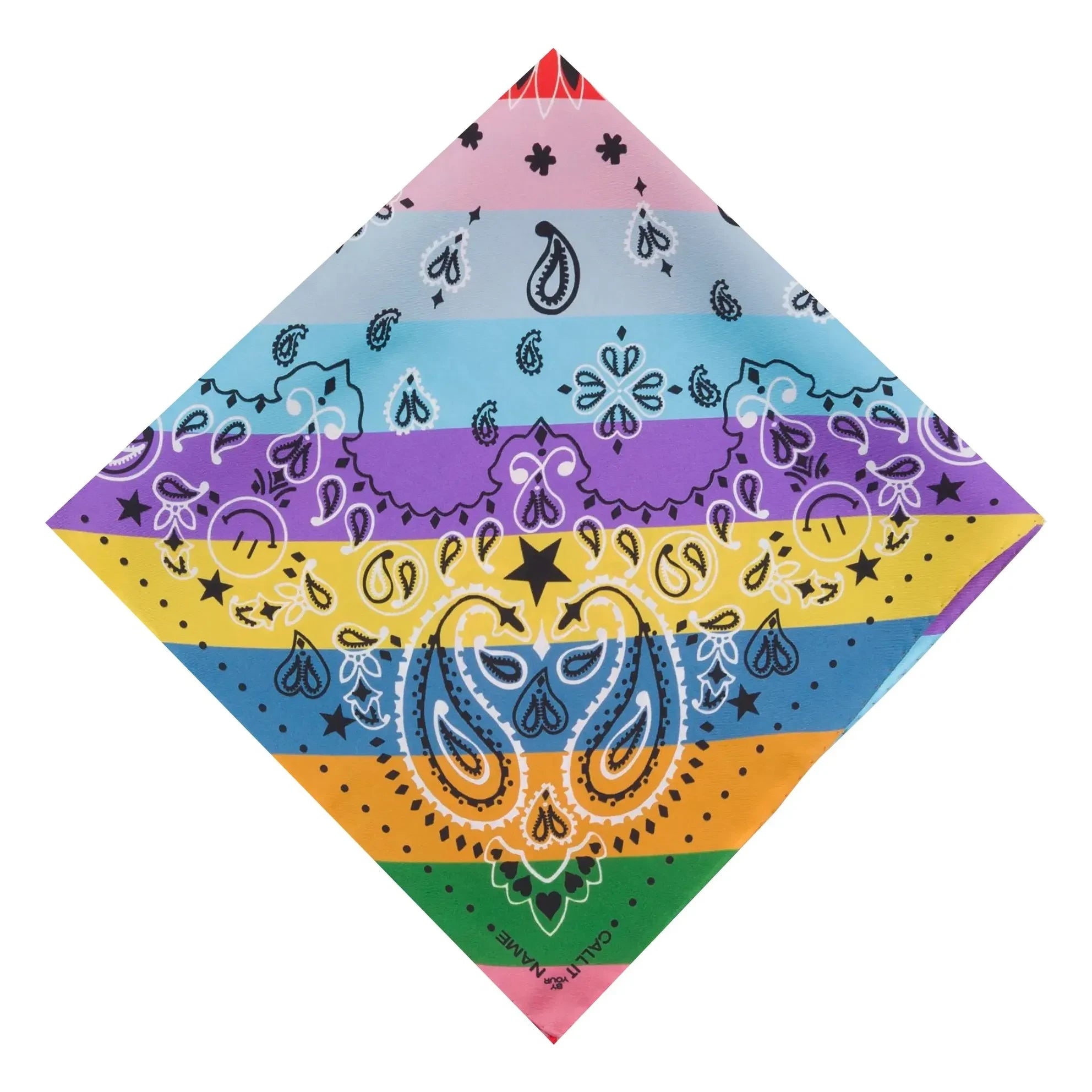 Call it by your name - Bandana Small Rainbow Silk | Blau