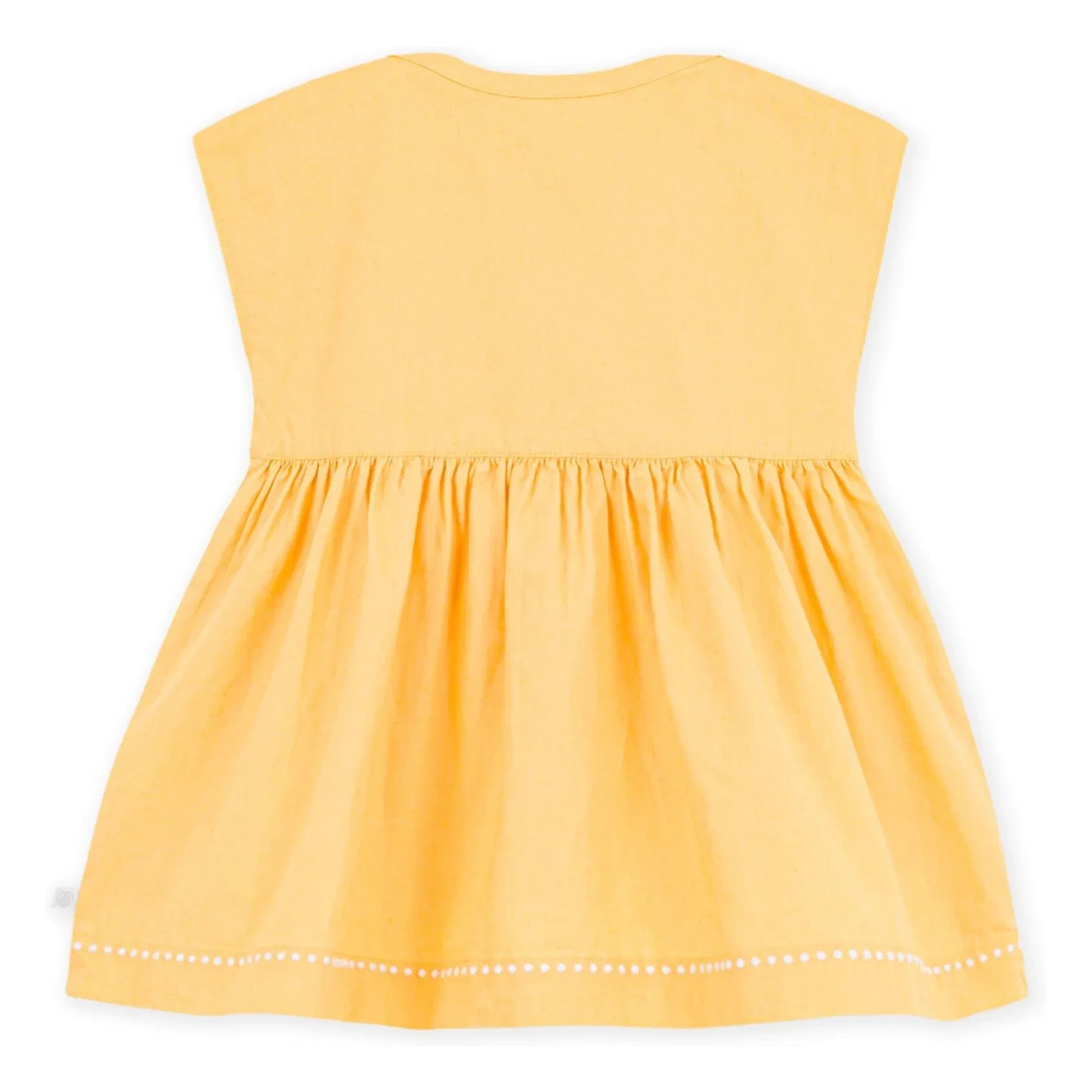 Petit Bateau – Schlichtes Leinenkleid | Gelb