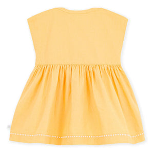 Petit Bateau – Schlichtes Leinenkleid | Gelb