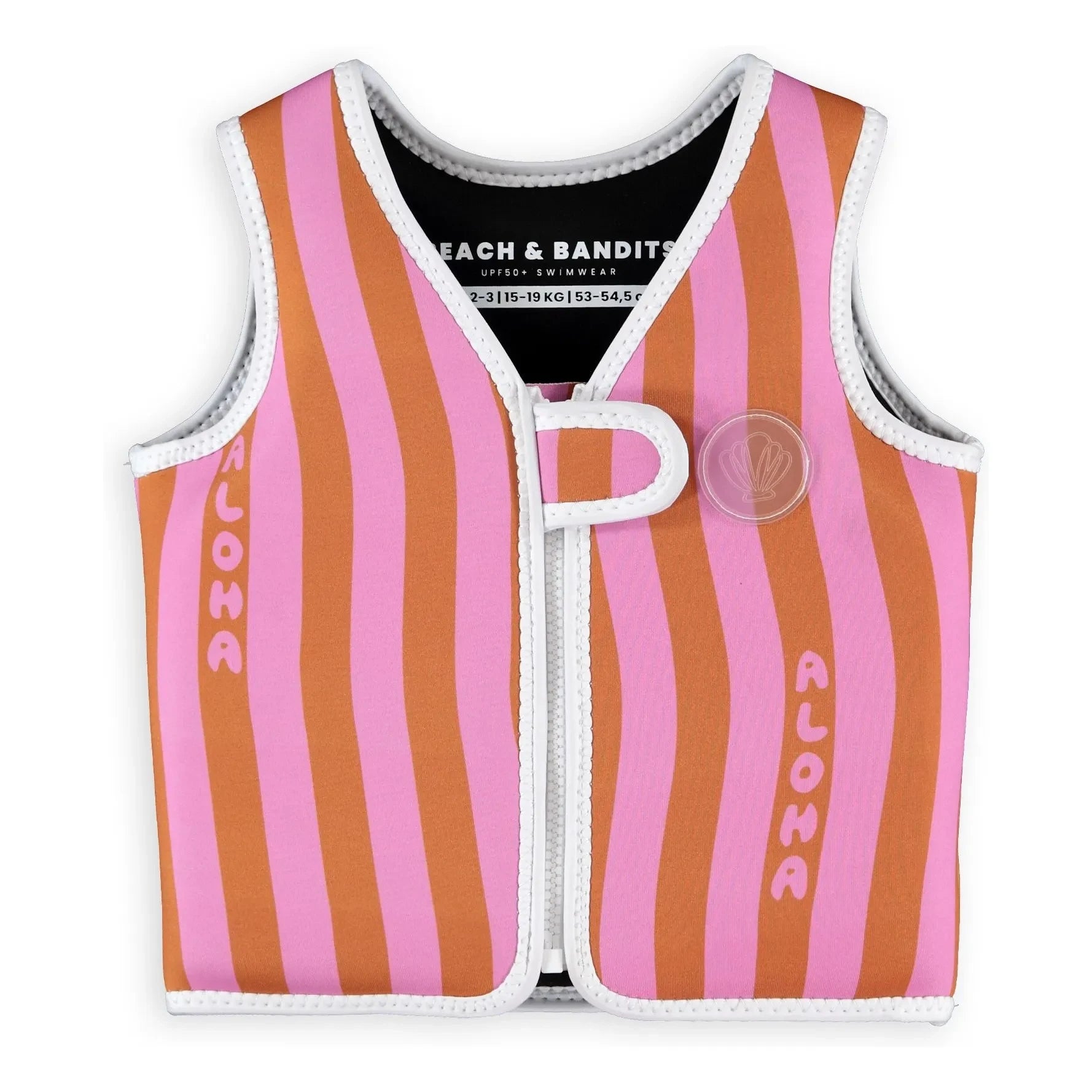 Beach & Bandits - Aloha gestreifte Schwimmweste Recycelte Fasern | Pink