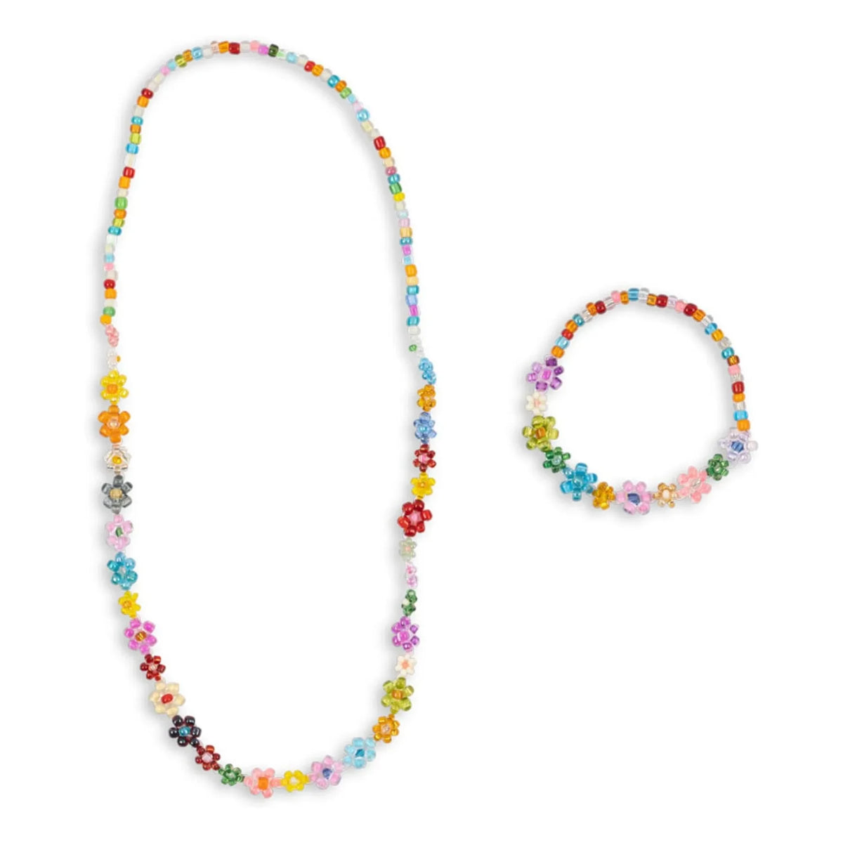 Konges Sløjd - Rosa Blumen Halskette und Armband Set