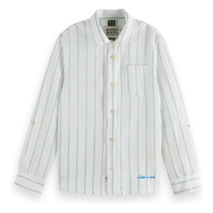 Scotch & Soda – Gestreiftes Hemd | Weiß
