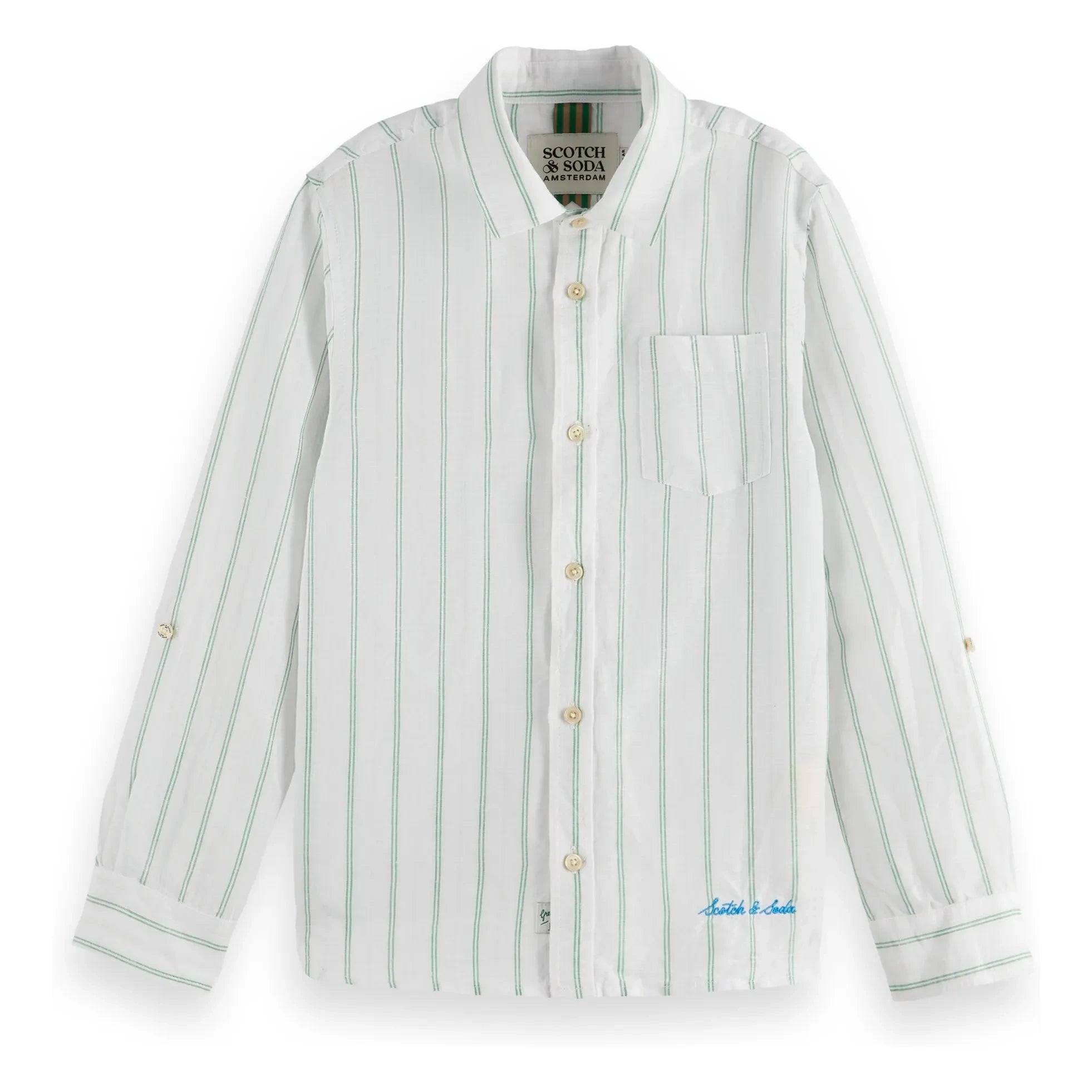 Scotch & Soda – Gestreiftes Hemd | Weiß