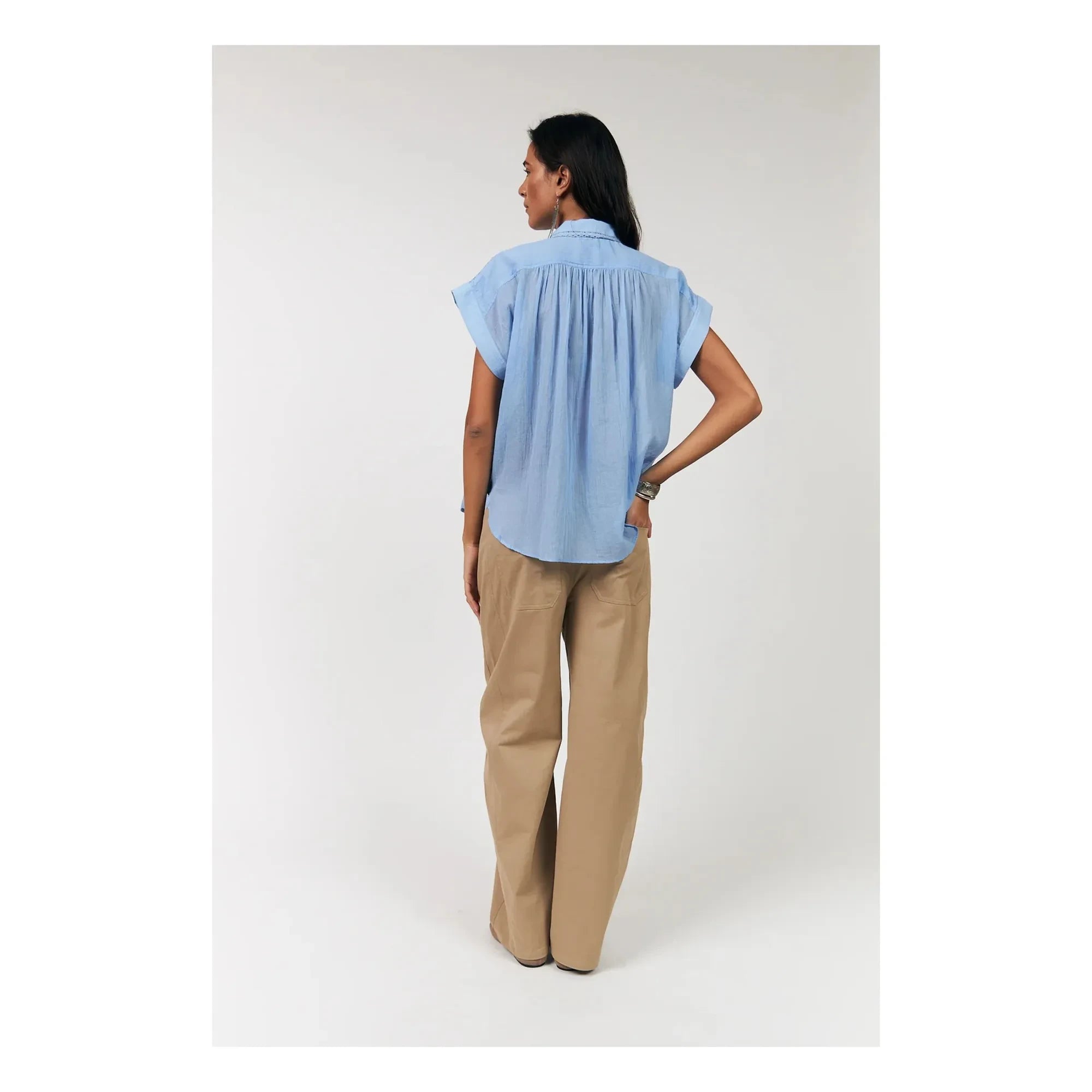 Lollys Laundry - Badal Baumwollbluse | Blau