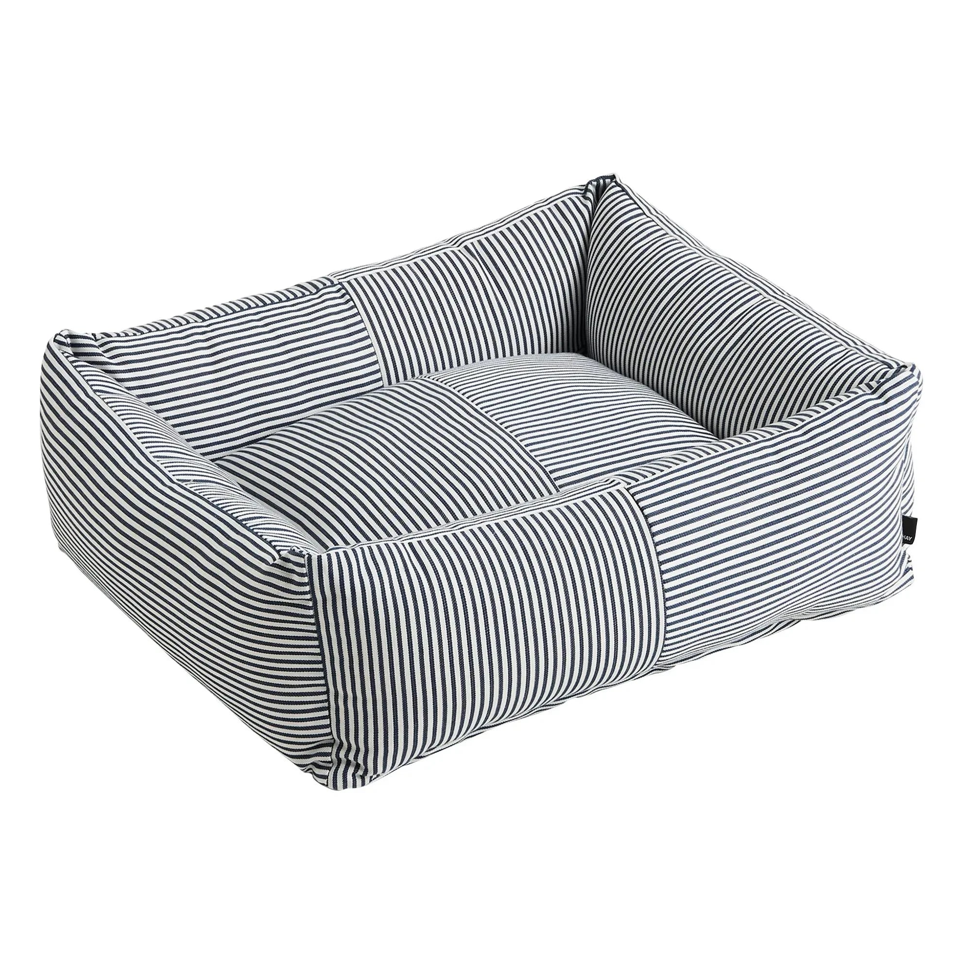 Hay - Gestreiftes Hundebett | Blau