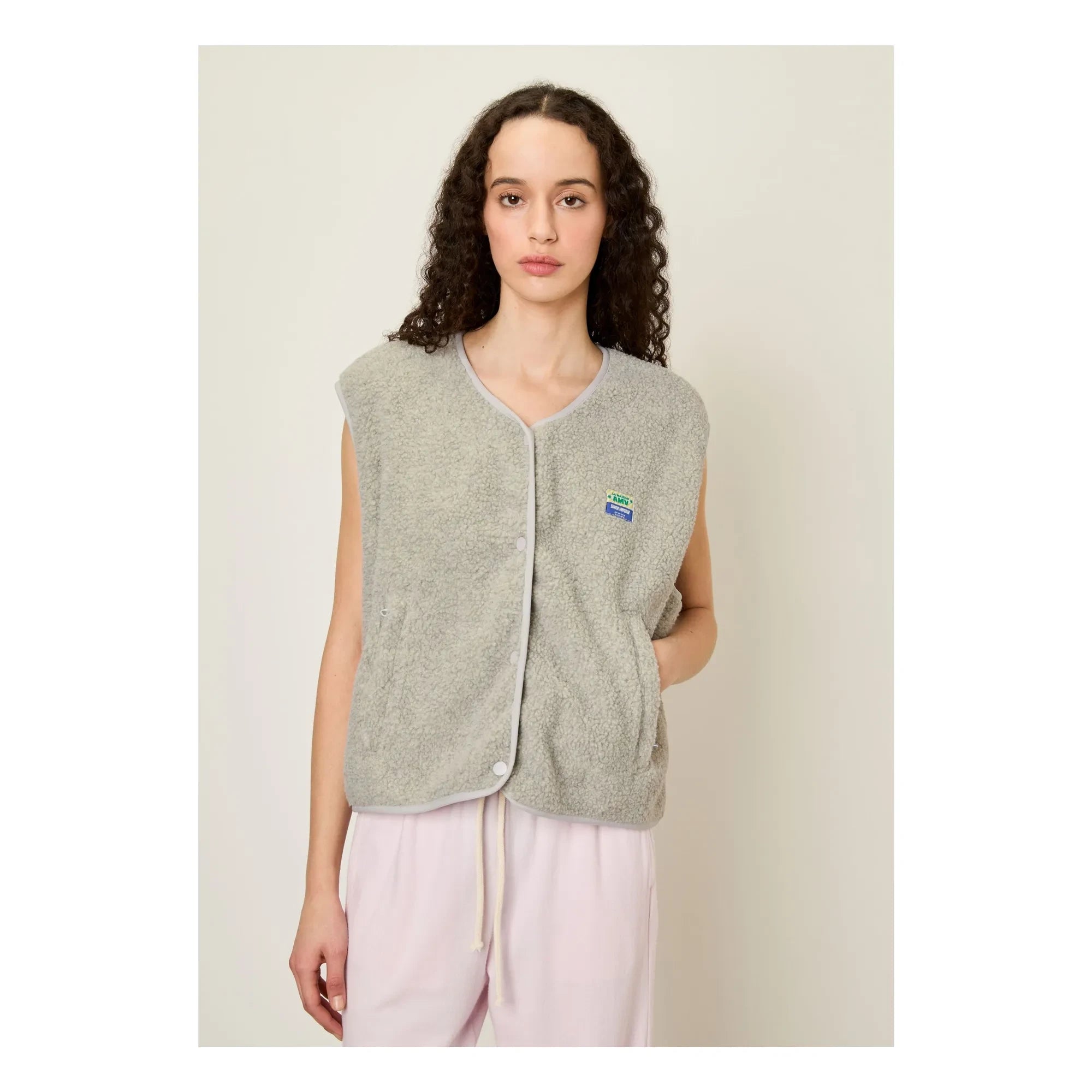 American Vintage - Hoktown Ärmellose Jacke | Hellgrau