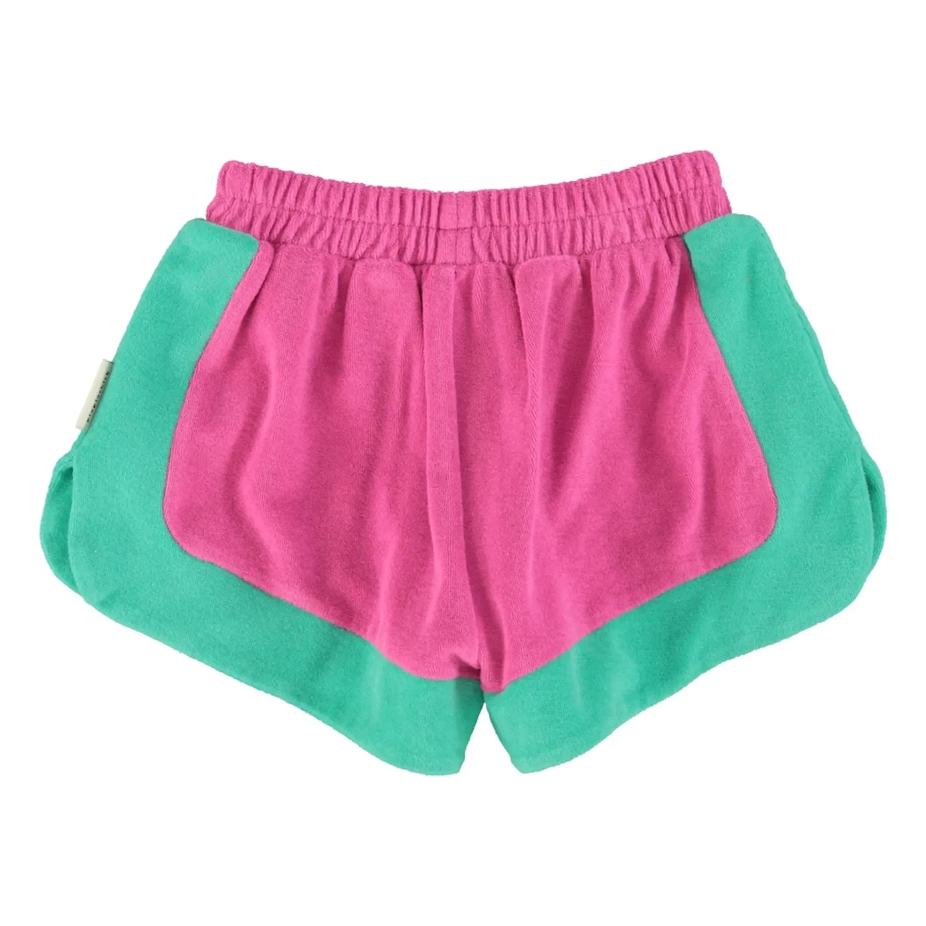 Piupiuchick - Organische Baumwoll-Frottee-Shorts mit Farbblock-Design | Fuchsia