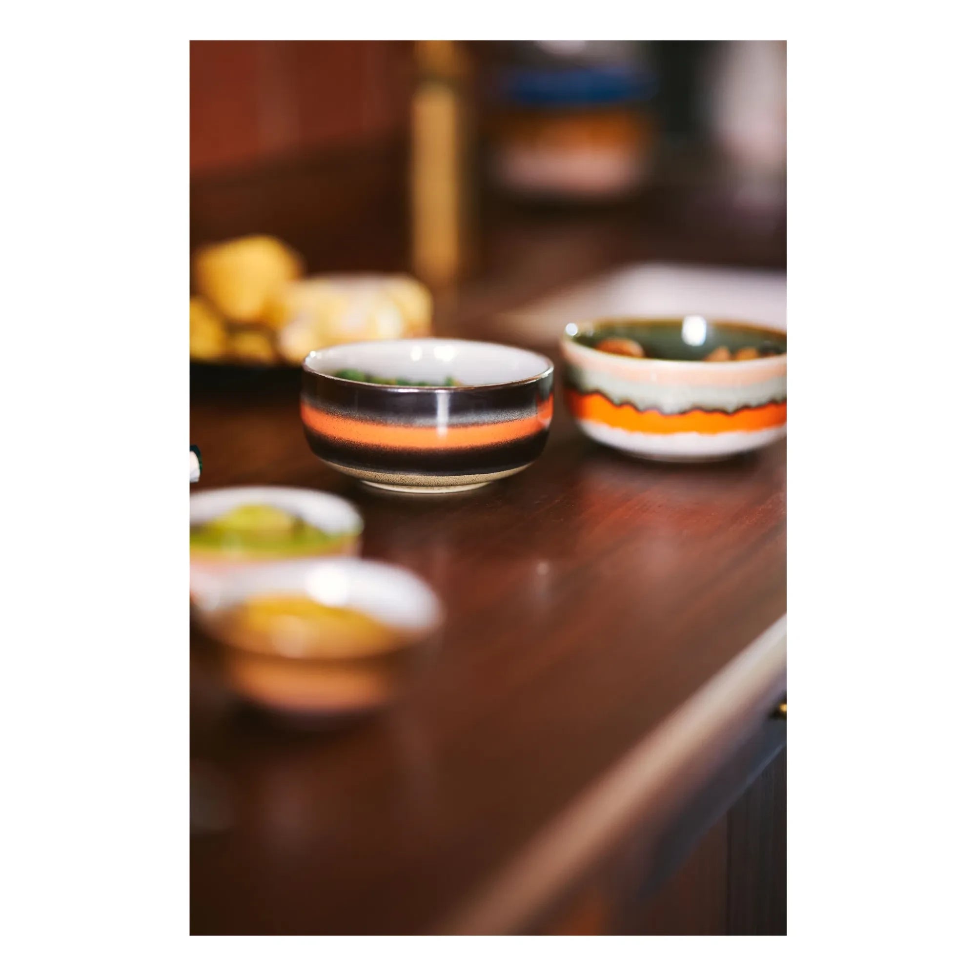 HKliving - Steingut Keramikschale - 4er-Set