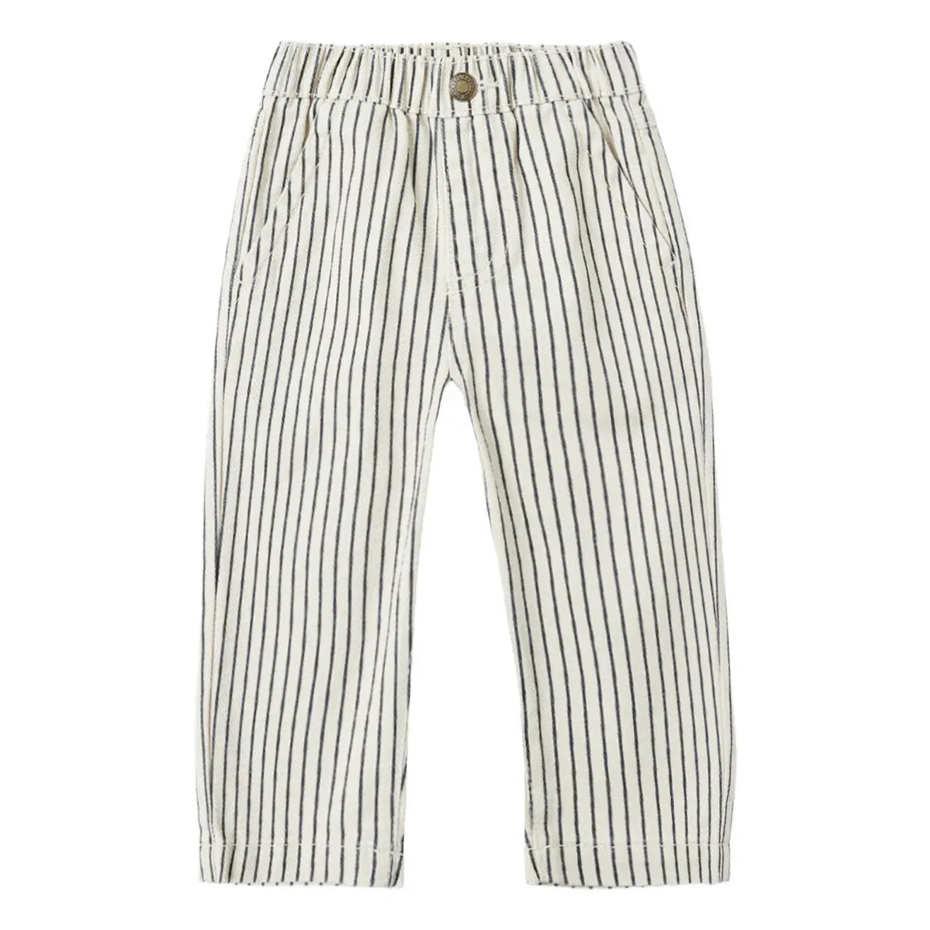 Rylee + Cru - Weite Gestreifte Hose | Ecru