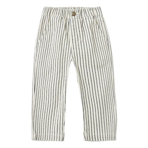 Rylee + Cru - Weite Gestreifte Hose | Ecru