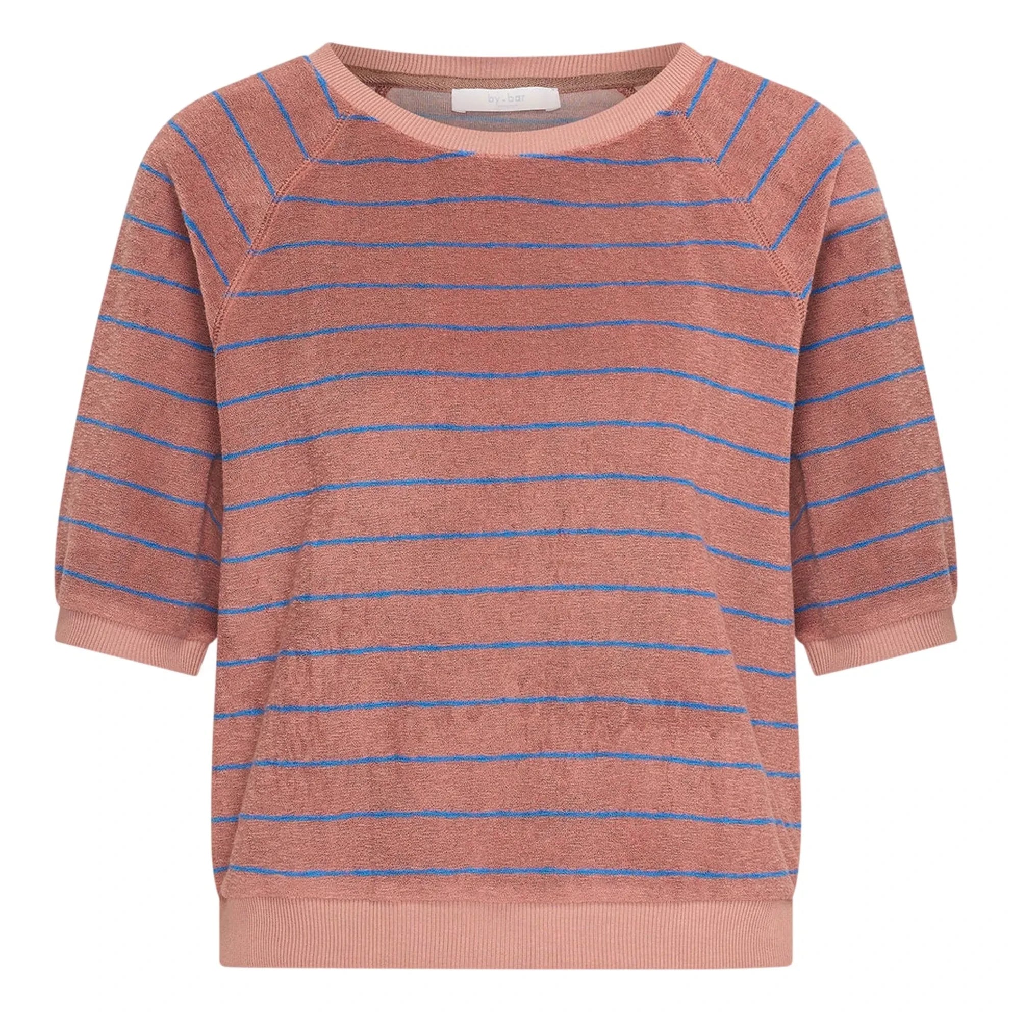 By Bar – Gestreiftes T-Shirt Neva Bio-Baumwolle | Ziegelrot