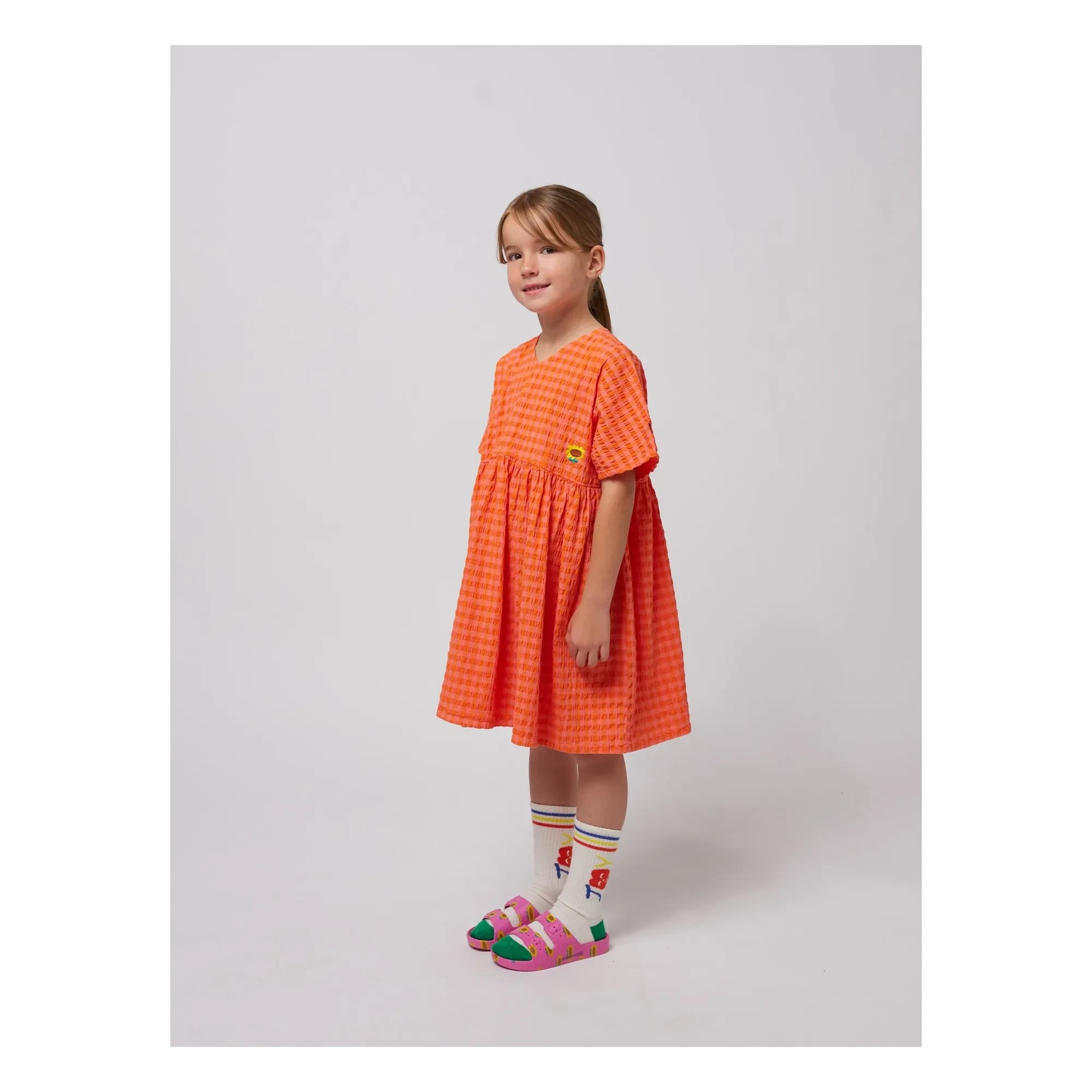 Bobo Choses - Kariertes Kleid | Koralle