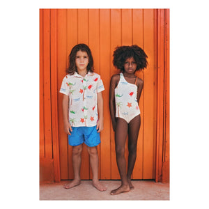 Pepita & Me - Marea Beach Asymmetrischer Badeanzug | Ecru
