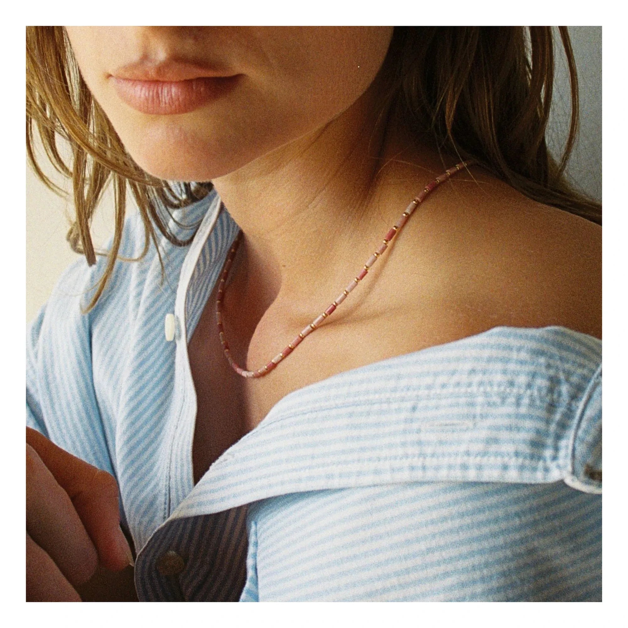 Camille Colette Studio - Halskette Baia Rhodonit | Rosa