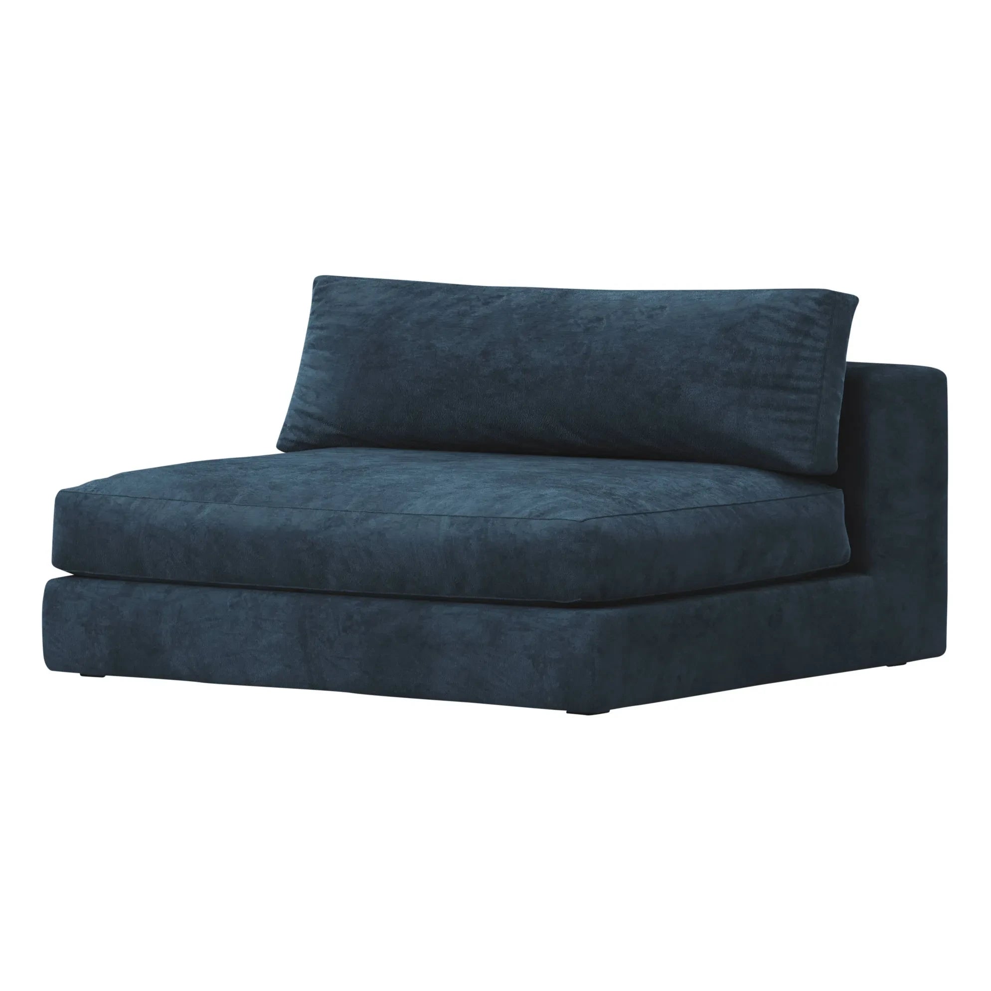 Panac Edition - Bellechasse 2-Sitzer Kamin Sessel, Rohsamt - 120 cm | Marineblau