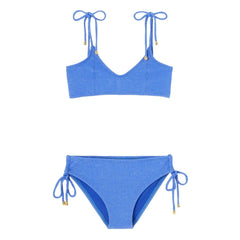 Lison Paris - Bahamas Metallic 2-teiliger Badeanzug | Kobalt